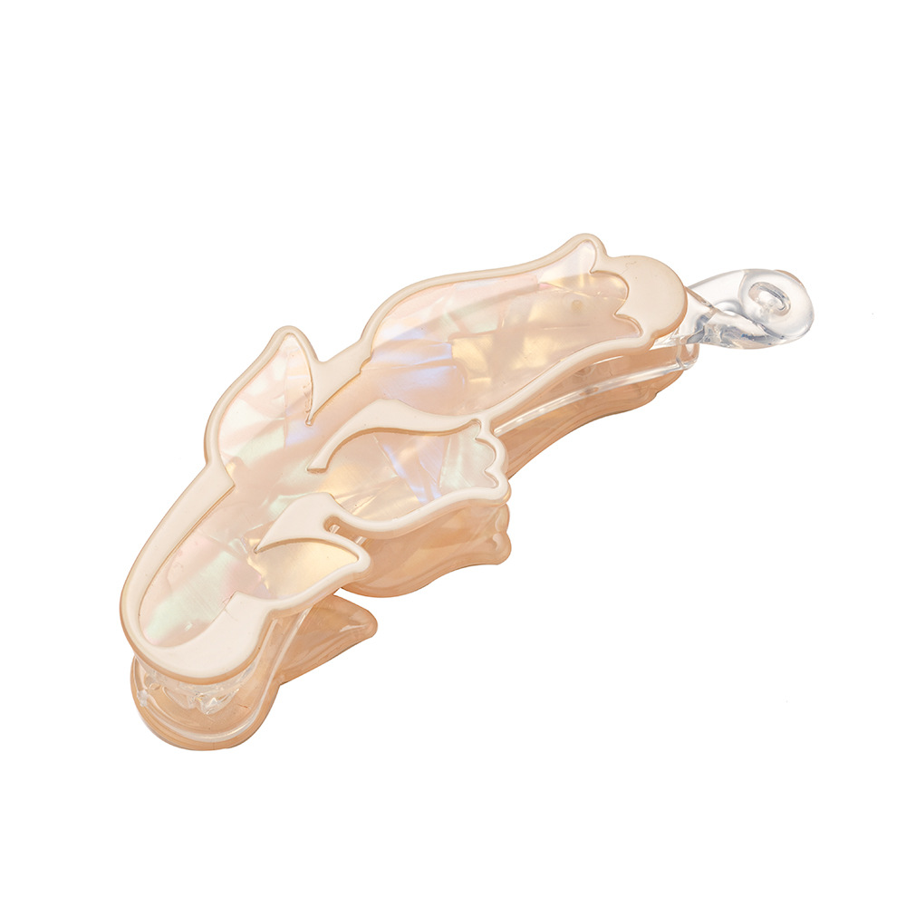 Mode Rose Große Vertikale Clip Acryl Banana Clip Pontail Clip Koreanische Magische Farbe Haarnadel Elegante Vertikale Clip_voghion.com