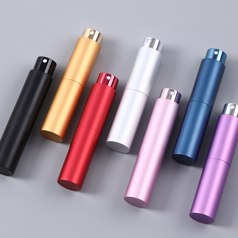 Perfume Bottled 8ml Rotating Telescopic Portable Spray Sample Spray Glass Empty Bottle logo Printing