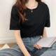 New Summer Men's Short Sleeve Solid Color Heavy Combed Cotton Round Neck Loose T-Shirt Casual Trendy Brand ins Wholesale T