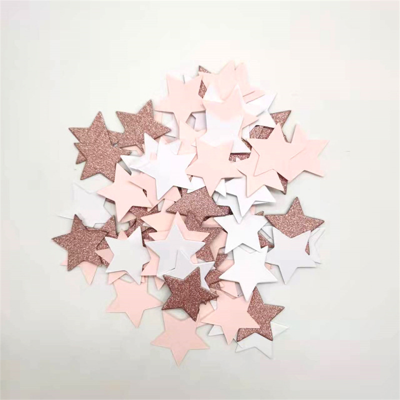 100PCs heart-shaped confetti 3cm hand sprinkle confetti flower paper string wedding birthday party decoration