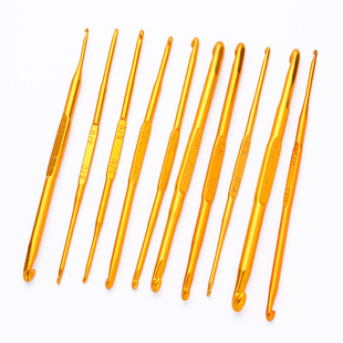 Spot Alumina Golden Double Hook Hand Knitting Tool Wool Bag Hat Crochet Household Sweater Needle