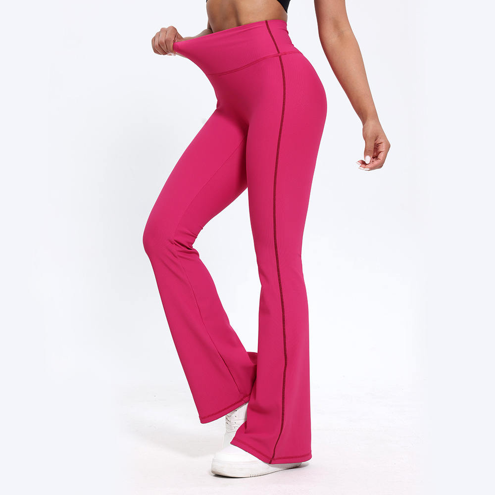 Yoga Pants Women's High Waist Hip Lifting Fitness Running Training Sports Pants Slight-fit Slim-fit Flare Pants for Outer Wear