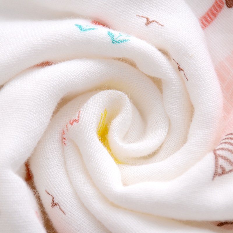 6 layers of pure cotton small square cotton baby face towel kindergarten gauze saliva towel children's towel high density children's towel
