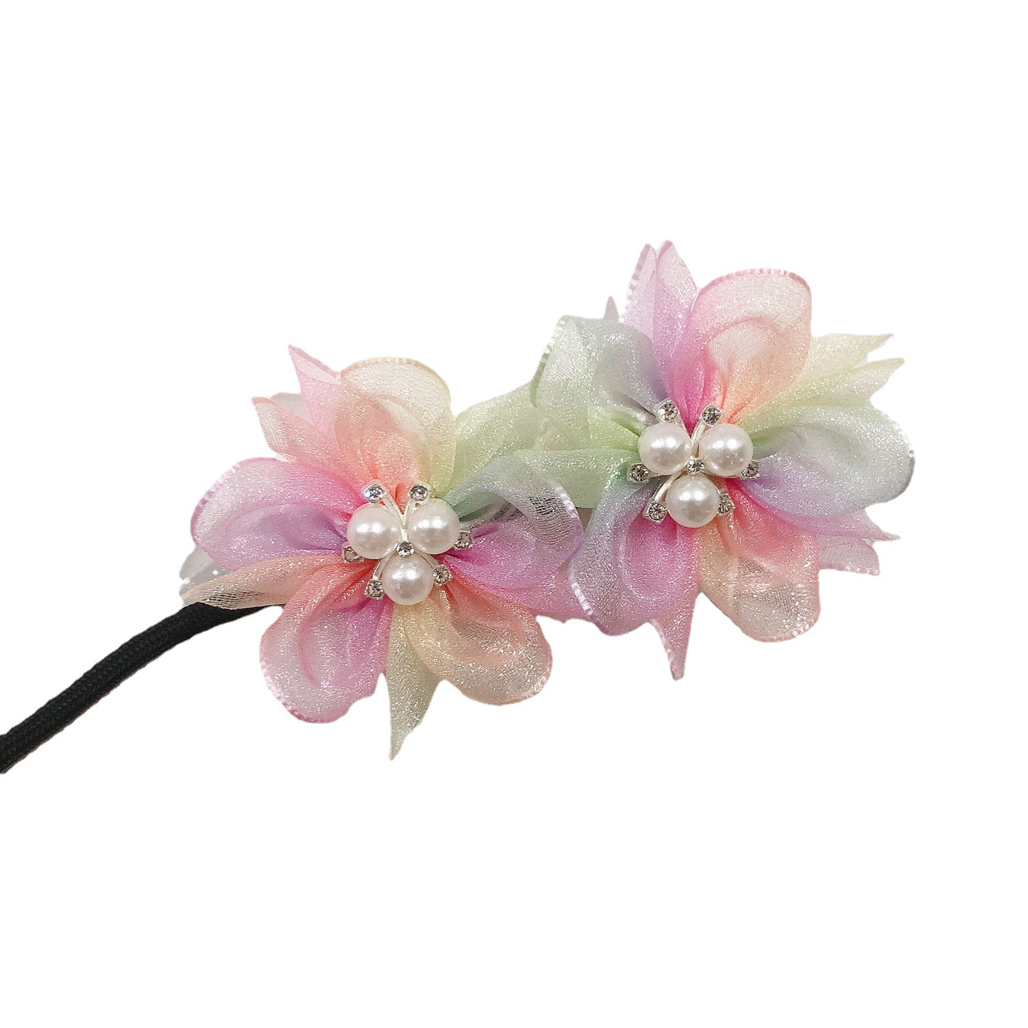 Girls' ball head hair curler hair flower sweet little girl does not hurt hair headdress lazy person braided hair Ring children's hair accessories