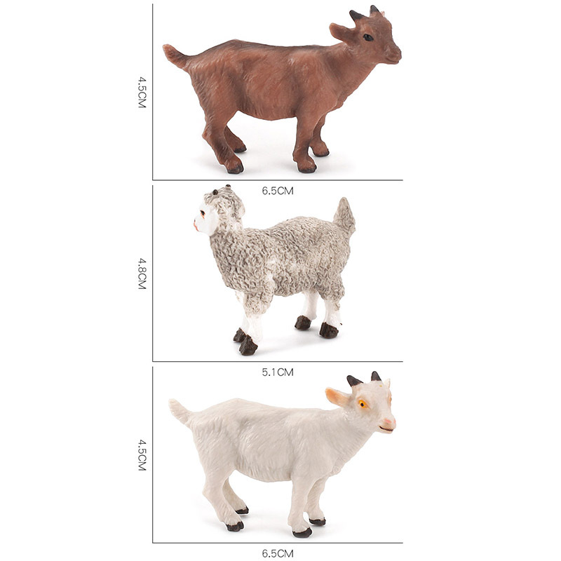 外贸实心农场家畜动物山羊模型绵羊山羊仔桌面沙盘微景观静态摆件