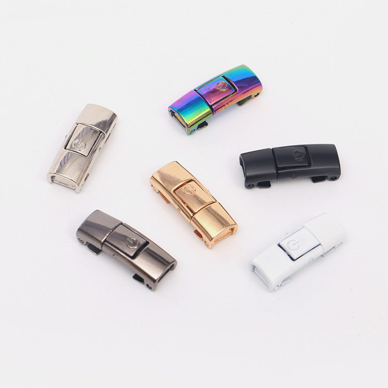 New adult children elastic elastic flat strap tie-free one-click press buckle lazy shoe strap buckle