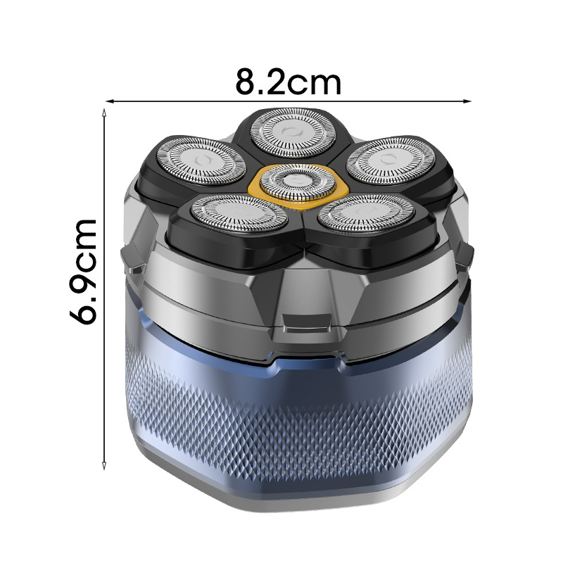 The new electric shaver six head body washable razor magnetic suction intelligent optical head machine