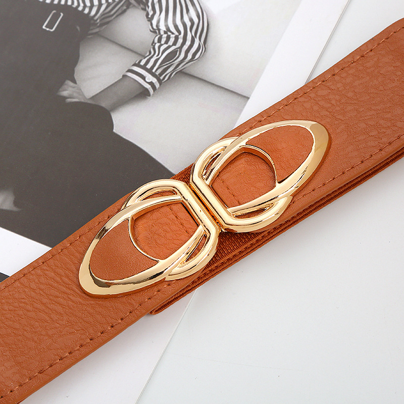 Summer Belt Decorative All-match Cross-border Spot Amazon PU Leather Buckle Elationate Body-shaping Bundle Women's Belt