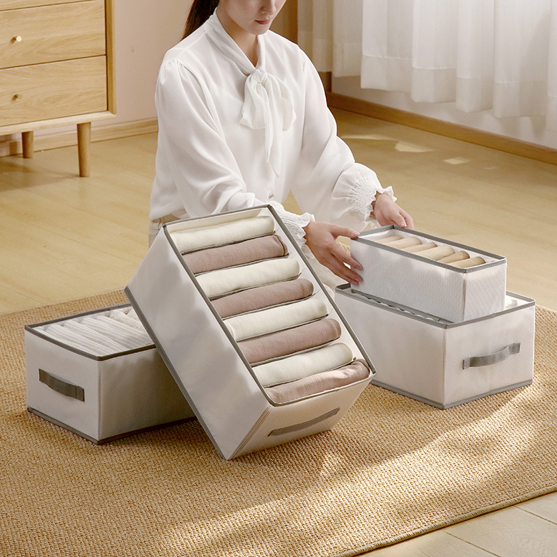 Minimalist Storage Box Moving Drawer Style Storage Box Cotton Linen Wardrobe Storage Box Bedroom Toy Storage Organizing Box Factory