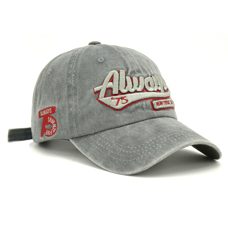 AliExpress washed old letter embroidered peaked cap trendy brand men's outdoor sun protection sun protection baseball cap for children