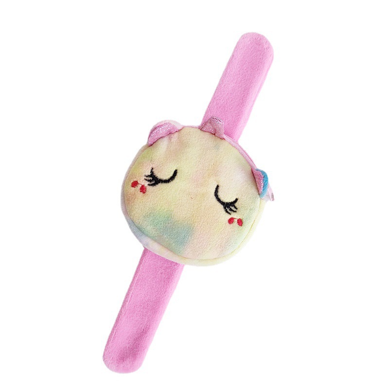 Children's plush cartoon snap ring cute coin purse couple bracelet female stitch racket ring Japanese and Korean creative gift