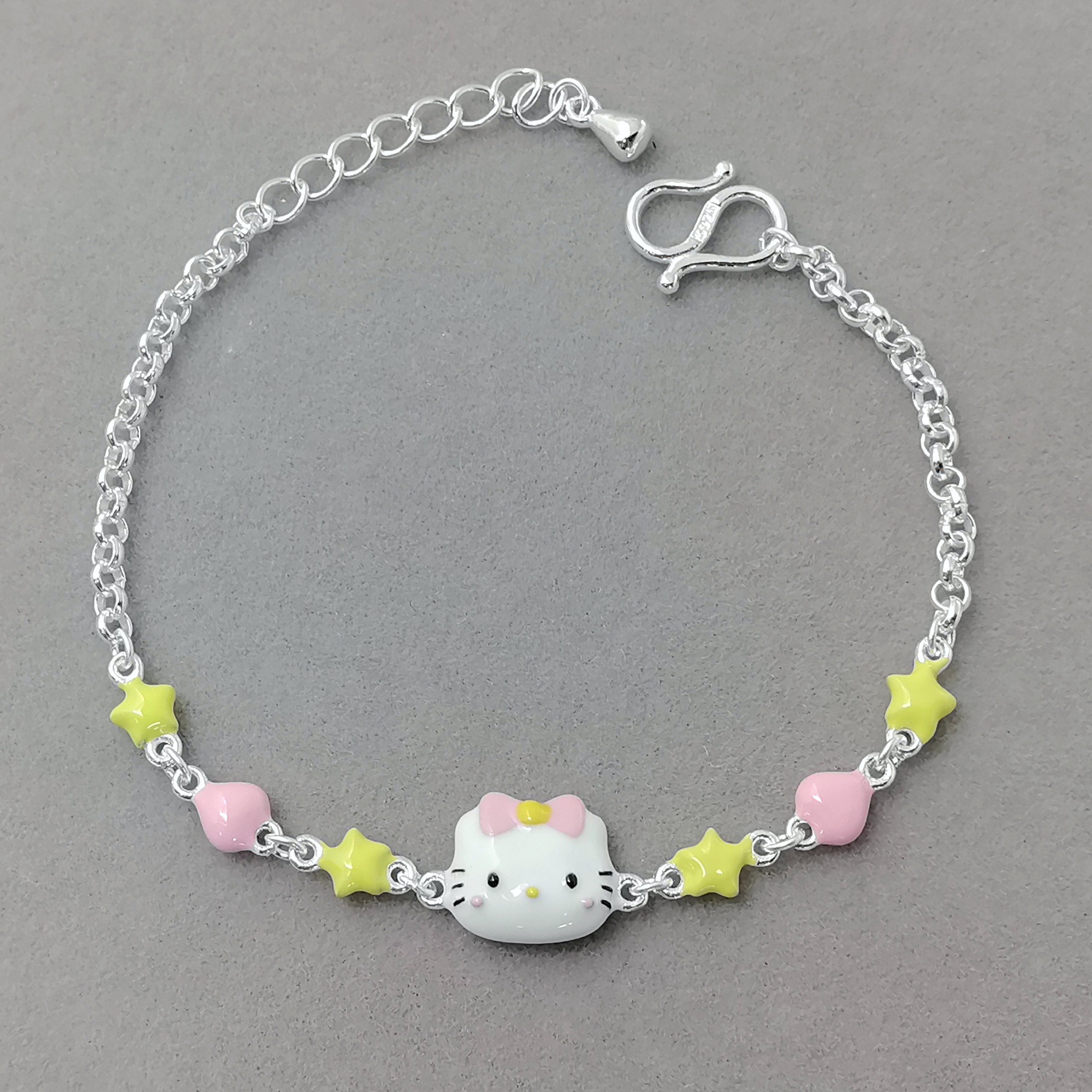S925 sterling silver new cartoon Sanrio bracelet niche design baby bracelet silver jewelry cross-border factory direct sales