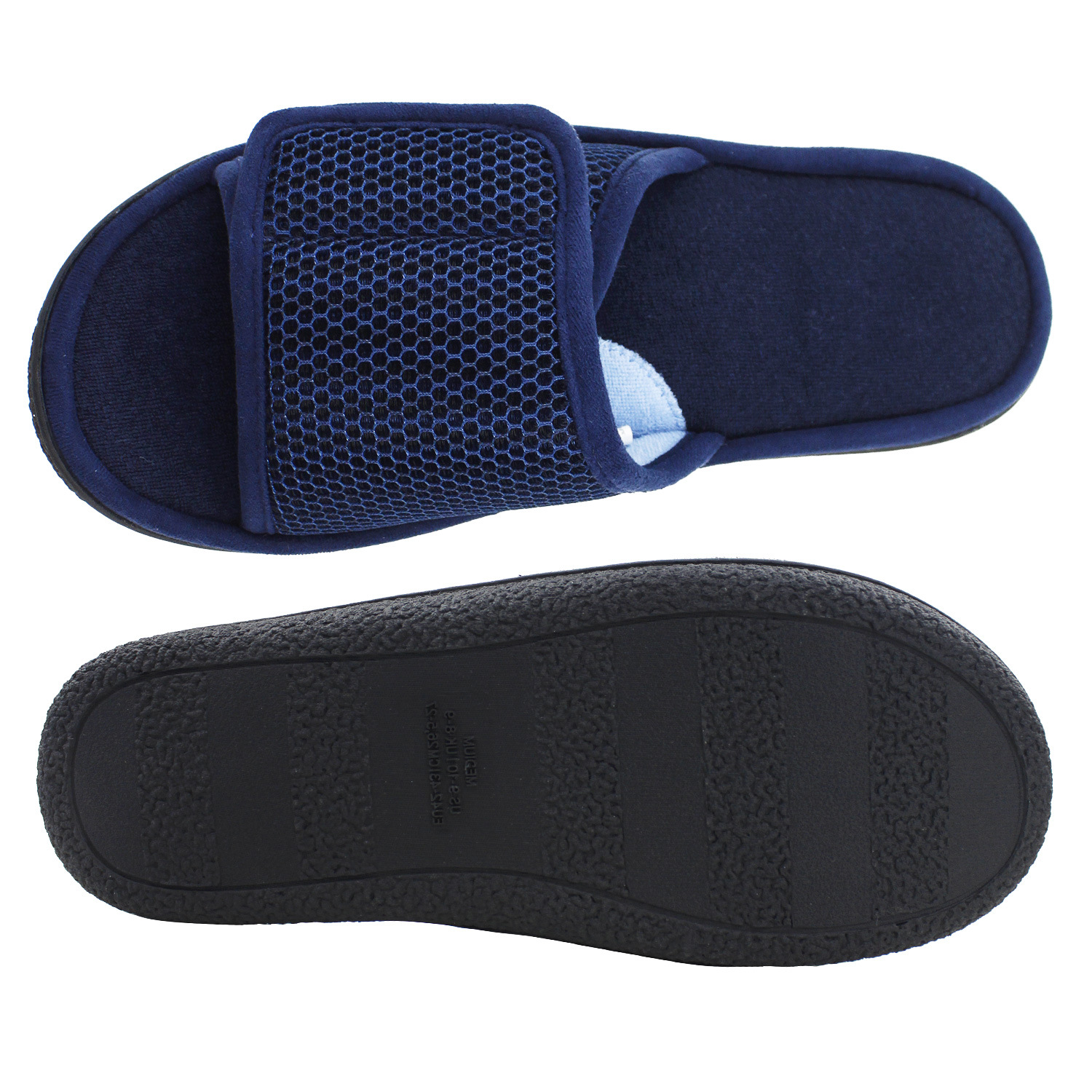 Cross-border Velcro Coral Fleece Cotton Slippers Men's Home Slippers TPR Sole Floor Slippers for Four Seasons
