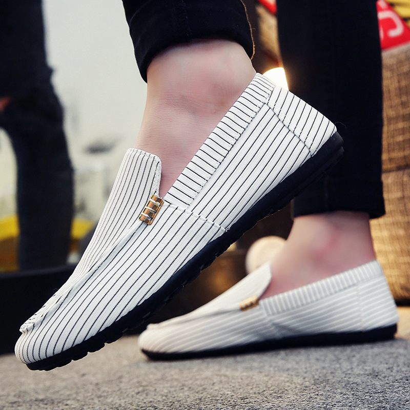 Cross-border 2023 Summer Doug Shoes Men's Korean-style Fashionable Soft-soled Old Beijing Cloth Shoes Lazy Slip-on Casual Trendy Shoes