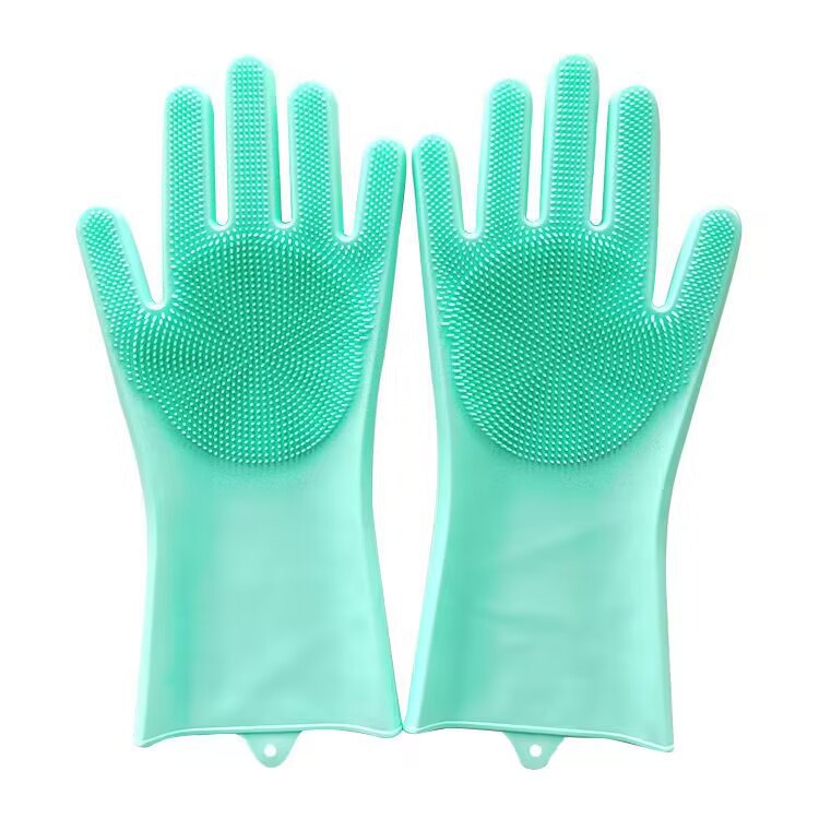 Multifunctional Kitchen Thickened Silicone Gloves Household Brush Bowl Magic Gloves Durable Household Cleaning Gloves Wholesale