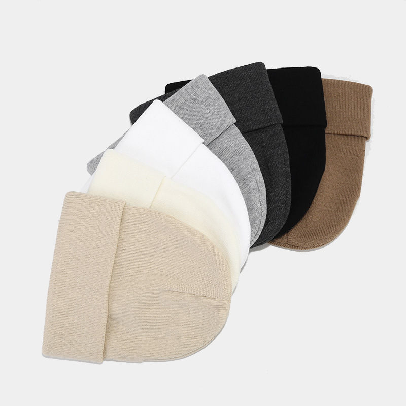Autumn and winter New knitted hat women's solid color light board pile hat men's outdoor cold hat high quality fashion warm hat fashion