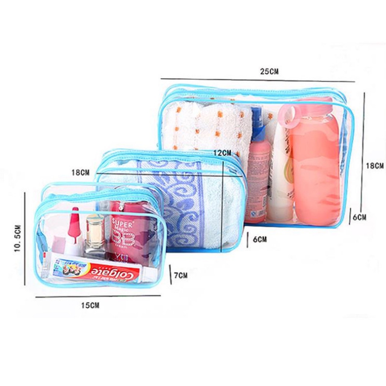 Spot transparent large capacity waterproof and dustproof washing bag cosmetics storage bag daily goods bag travel storage bag