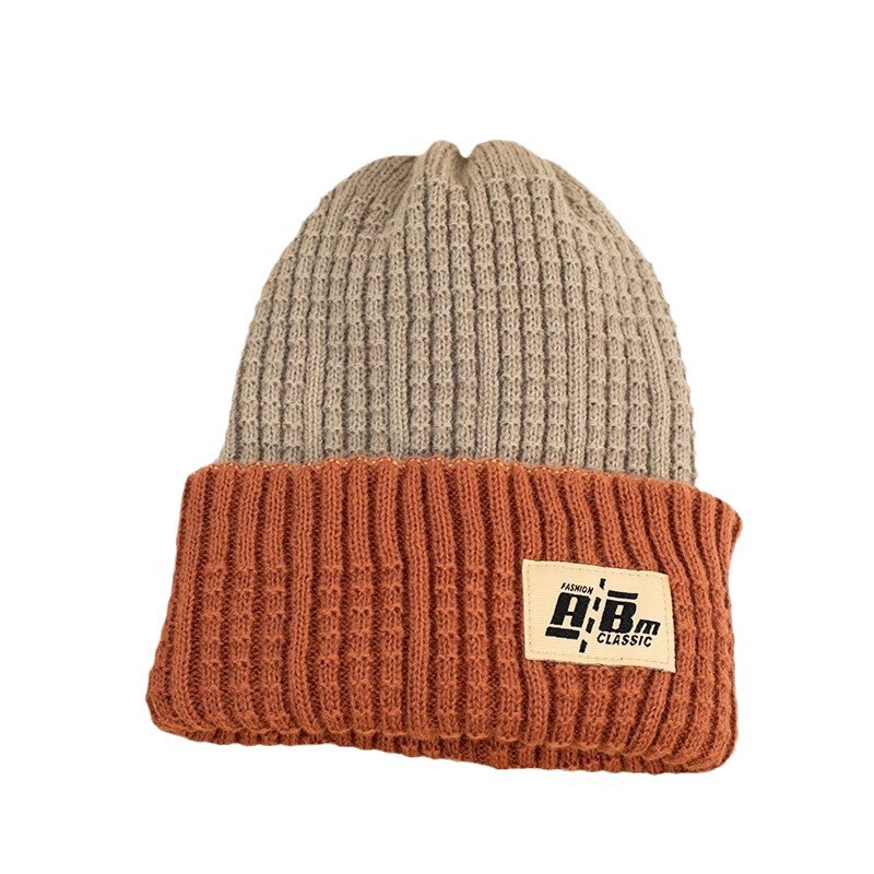 One hat Four wear new knitted hat pile hat Korean style versatile double-sided wear toe cap autumn and winter ear protection warm wool
