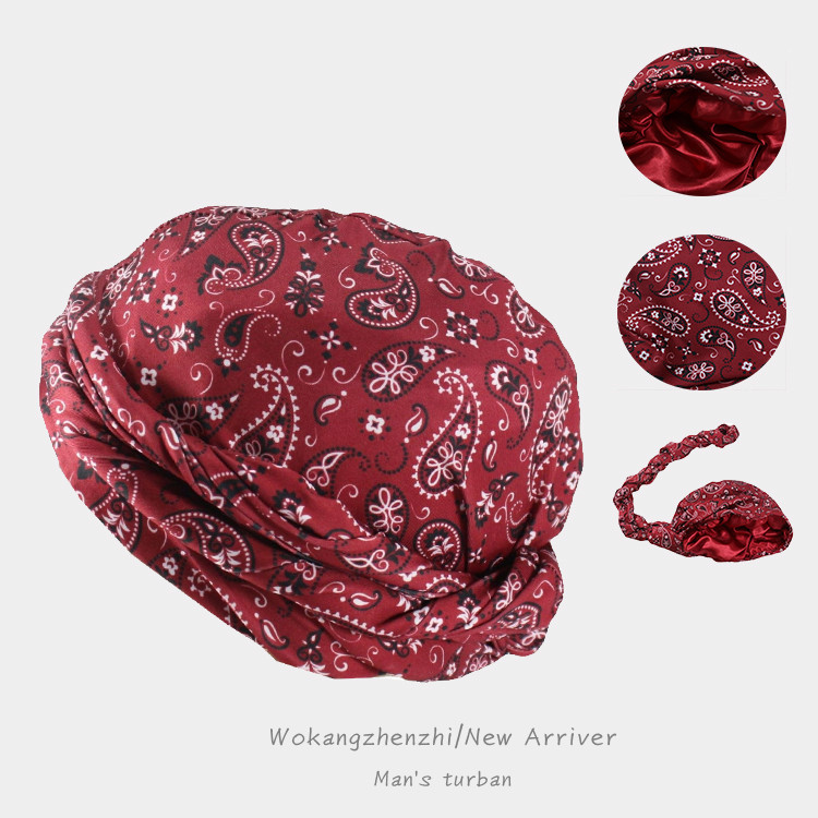 Cross-border New Cashew Flower Men's Tape Cap Double Sade Inner Cap High Quality Spot Factory Outlet