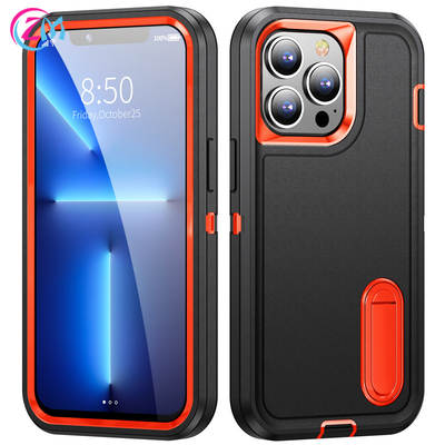 For iPhone16 15 pro max defense three-proof stand phone case for Samsung S24 three-in-one robot