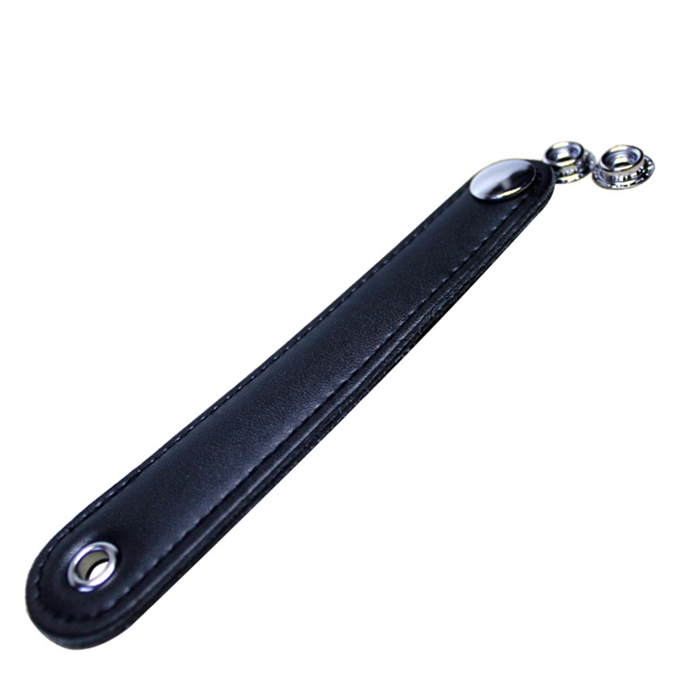 buluolang Brand Universal Double Layer Full Black Cowhide Accordion Buckle with Parrot Buckle