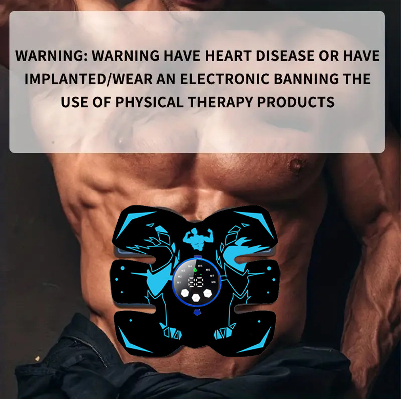 New EMS Rechargeable Abdominal Fitness Instrument Abdominal Trainer Home Sports Fat Shaker Lazy Fitness Equipment Abdominal Muscle Sticker