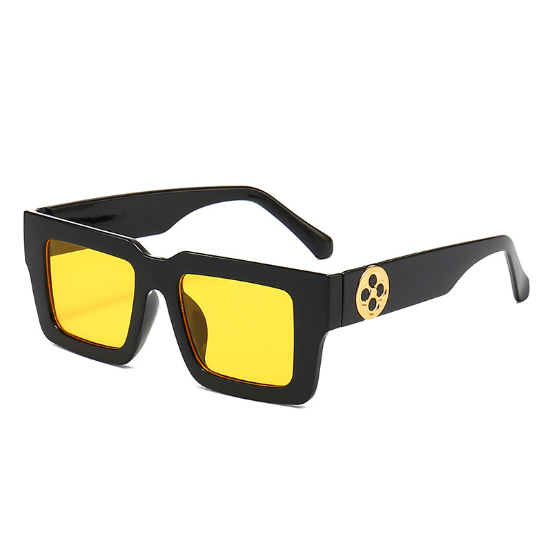 Thick-edged box retro sunglasses wholesale 2025 new anti-ultraviolet glasses European and American cross-border men's and women's sunglasses