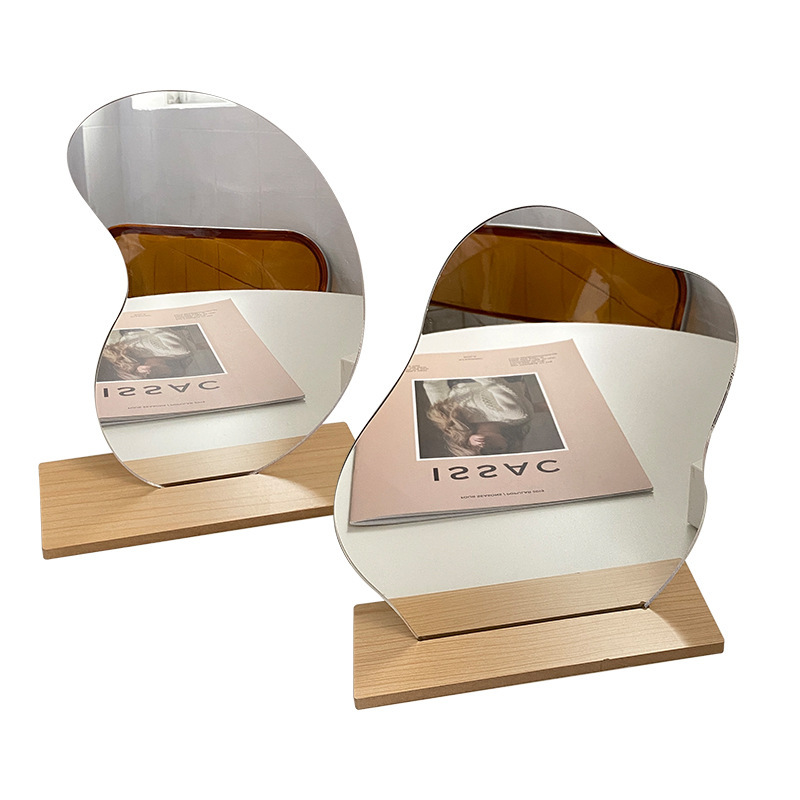 Factory supply irregular mirror acrylic makeup mirror shaped cloud mirror diy handmade lens wholesale