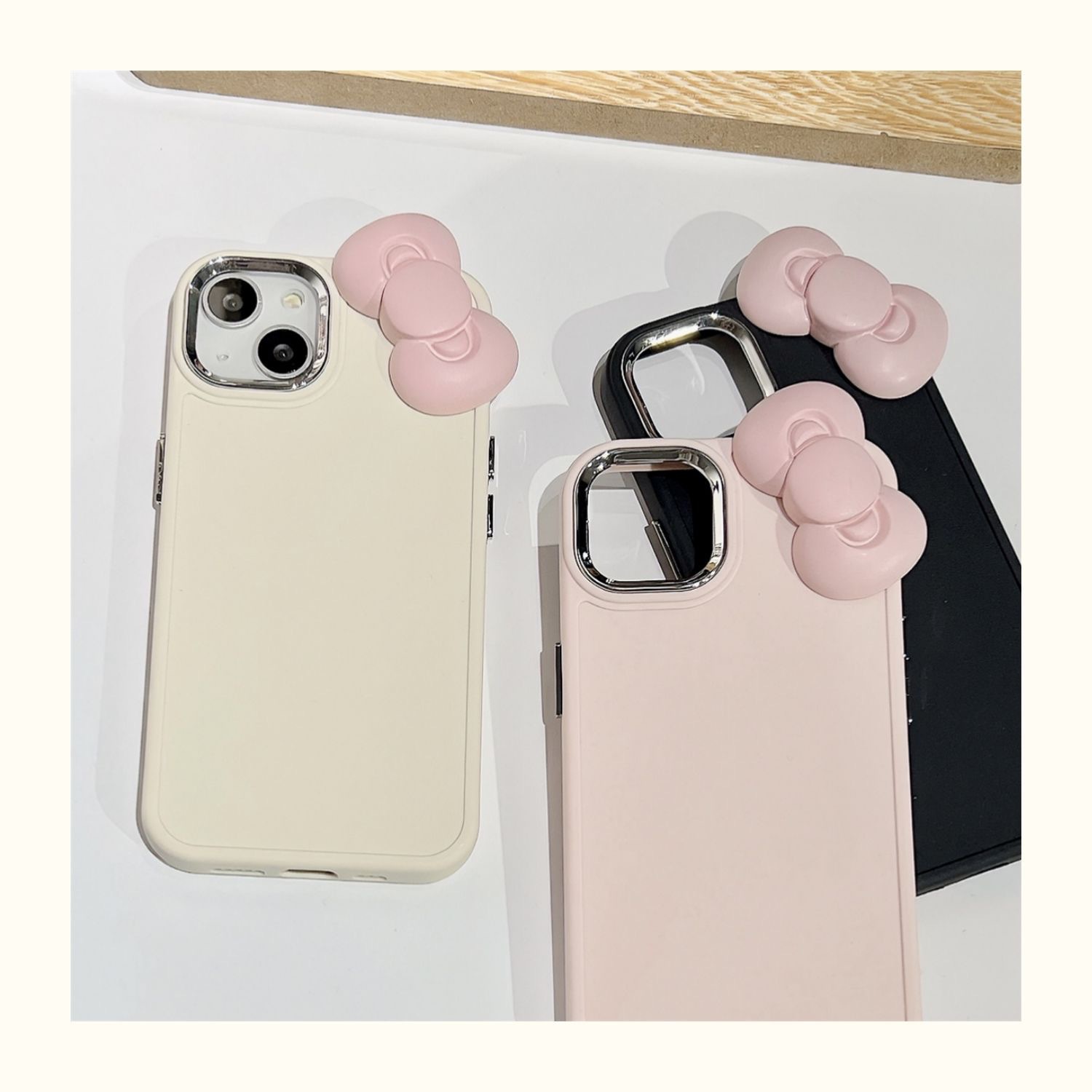 可愛立體蝴蝶結iPhone14promax蘋果13/12/11手機殼14pro簡約xr/xs