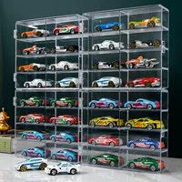 Ящик для хранения Hot Wheel из сплава Модель автомобиля TOMICA1:64 детских игрушки Домека прозрачная Коллекционная стойка