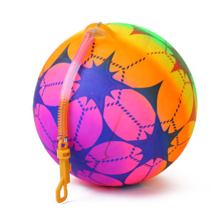 Zhigao Thickened Football with Spring Rope Rings Small Rubber Ball Portable Exercise Ball Stall Children's Toy Stall Hot Sale