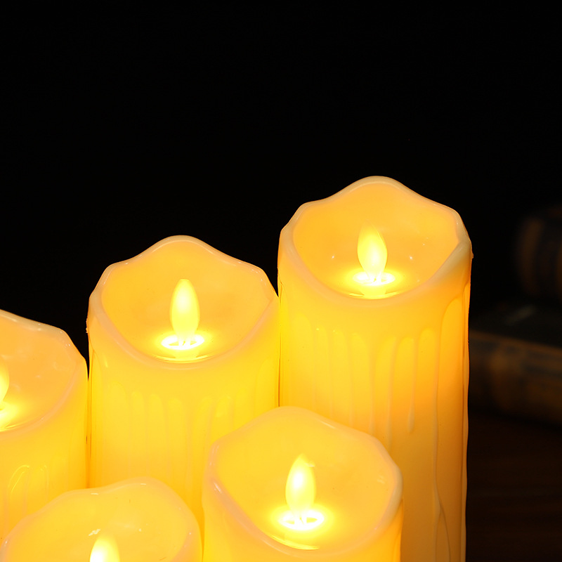 Swing electronic candle 10 key remote control led candle wedding birthday party home soft outfit script secret room props