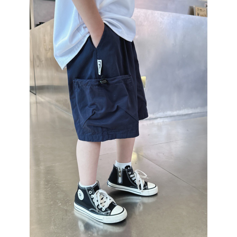 Children's clothing boys' overalls shorts  summer new children's casual pants boys' five-quarter pants medium pants three-quarter pants trendy