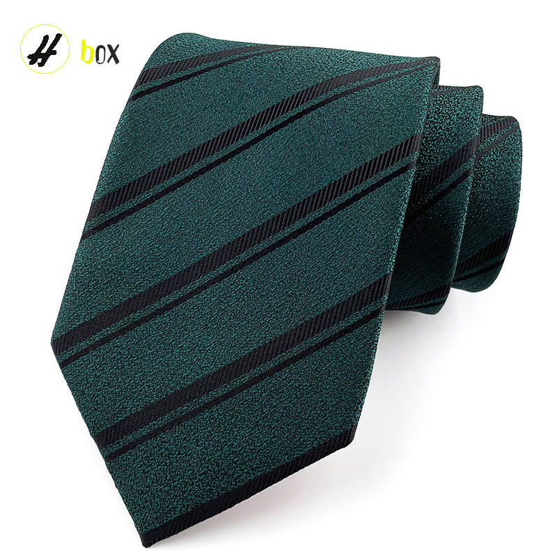 8cm hand tie polyester yarn-dyed men's formal wear striped professional business suit accessories manufacturers in stock wholesale