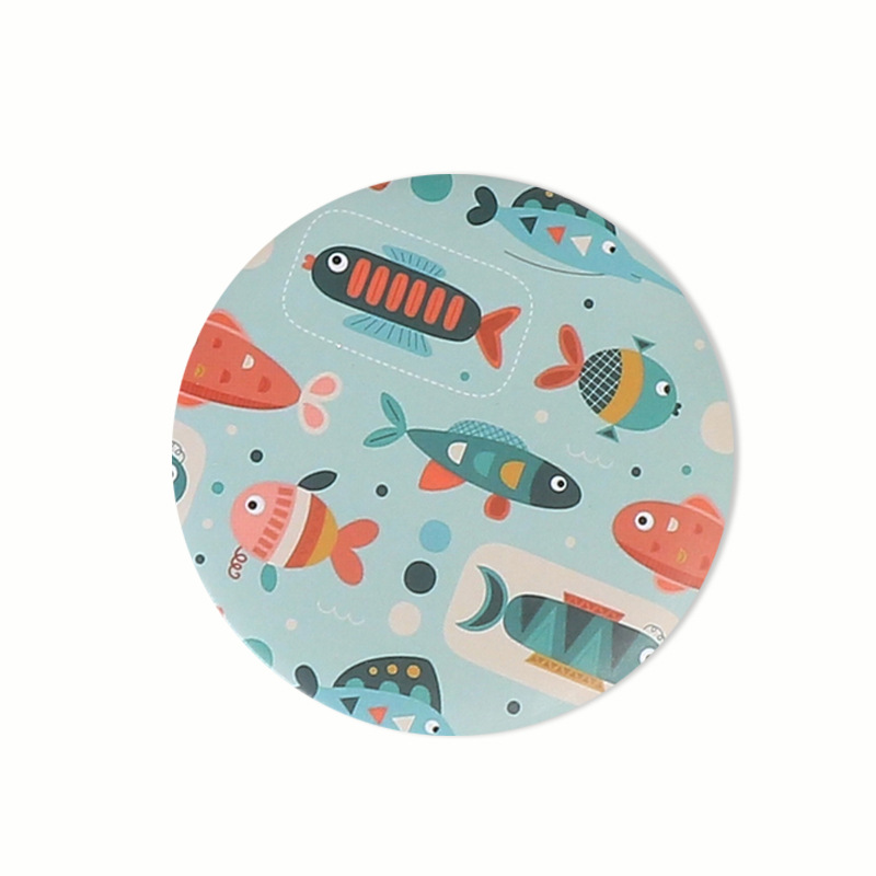 Tinplate small gift mirror Korean sweet cute small mirror portable mirror wholesale makeup mirror can add LOGO