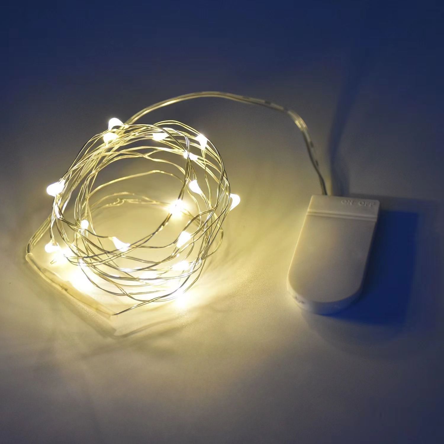 Led lamp large wholesale small white box copper wire lamp string