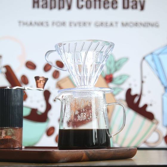 Resin Coffee Filter Pot Household Hand-made Glass Drip Filter Pot Supporting Use Plastic Filter Cup Coffee Cup