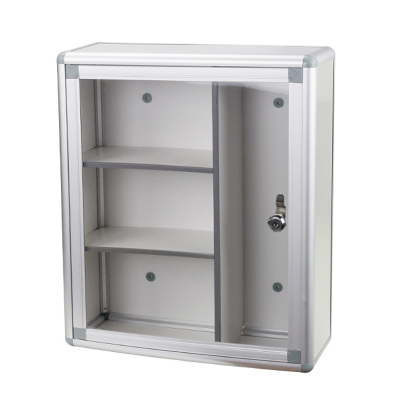 Aluminum Alloy Portable Medicine Box with Lock Wall-mounted Convenience Box First Aid Box Set Medicine Storage Box