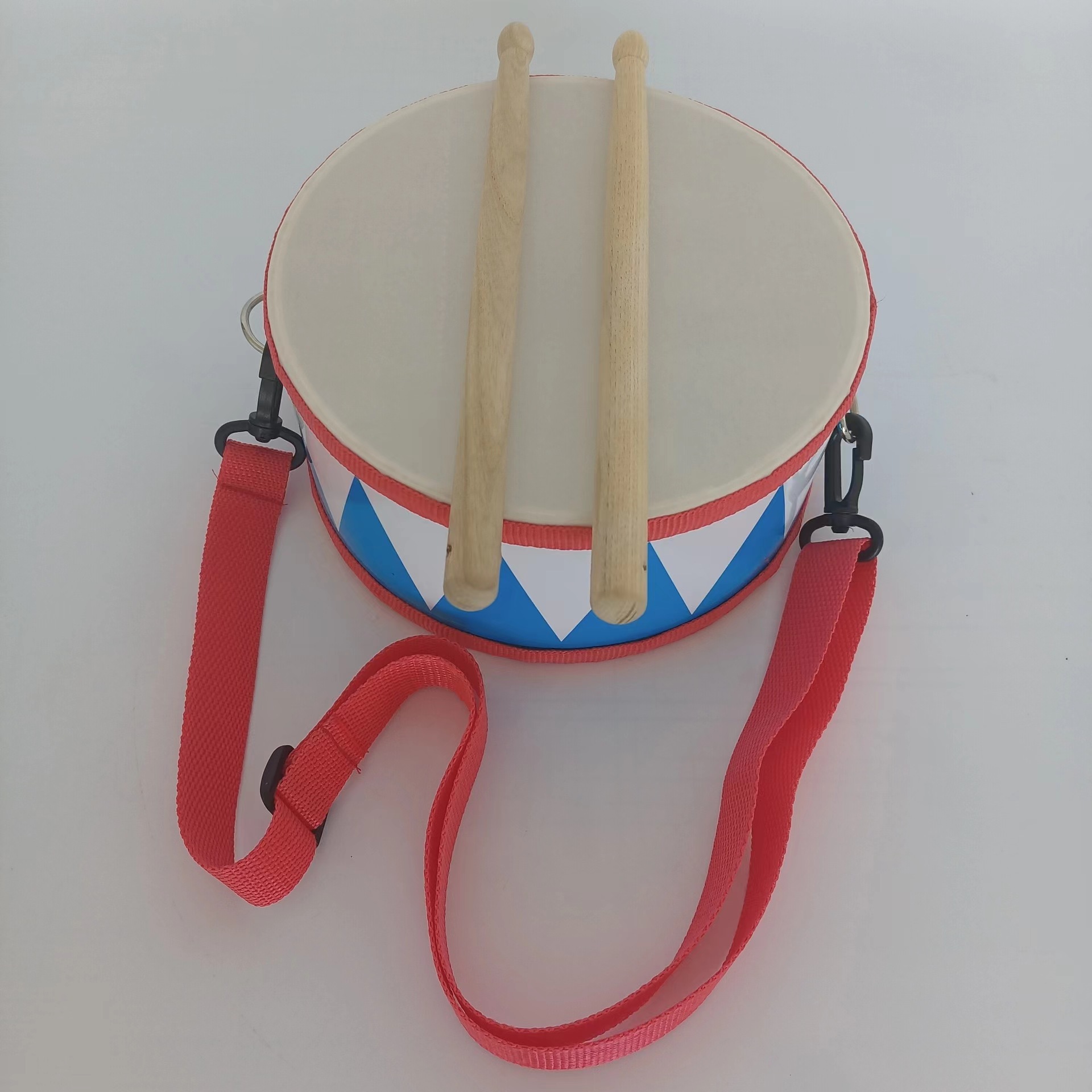 Orff percussion instrument children's early education musical instrument 8-inch double-sided imitation sheepskin drum war drum South Korea Army drum