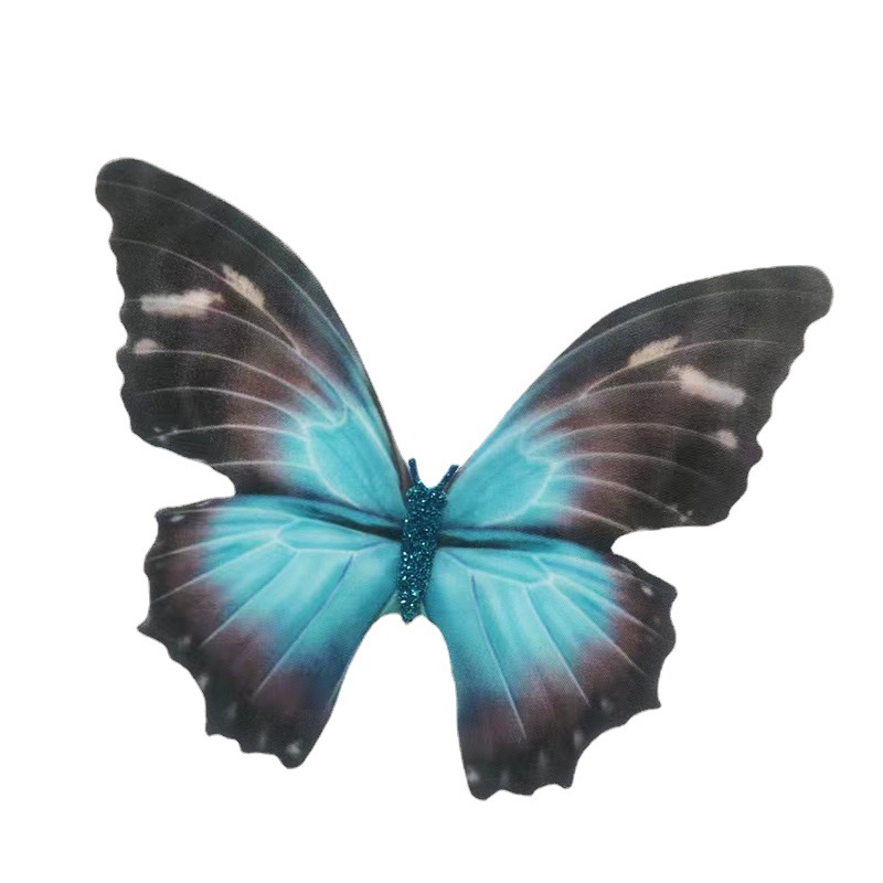 Source Factory 10cm Tulle Double Layer Large Butterfly Hairpin Hanfu Accessories Dead Leaf Plate Headwear Accessories Wedding Materials