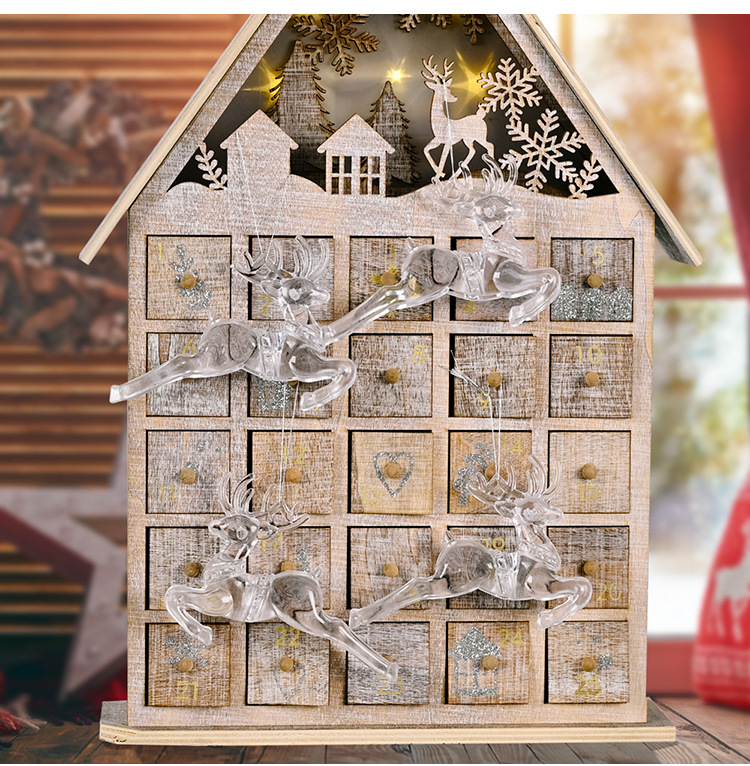 Weihnachtsbaum-Dekoration, transparenter Schneeflocken-Anhänger, kreative neue Hirsche zum Aufhängen, Weihnachtsbaum-Dekoration_voghion.com