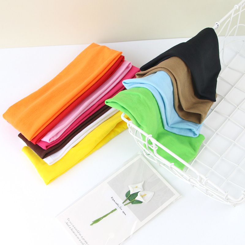 European and American new cotton women's hair band yoga headband face wash solid color men's sports headscarf hair accessories in stock wholesale