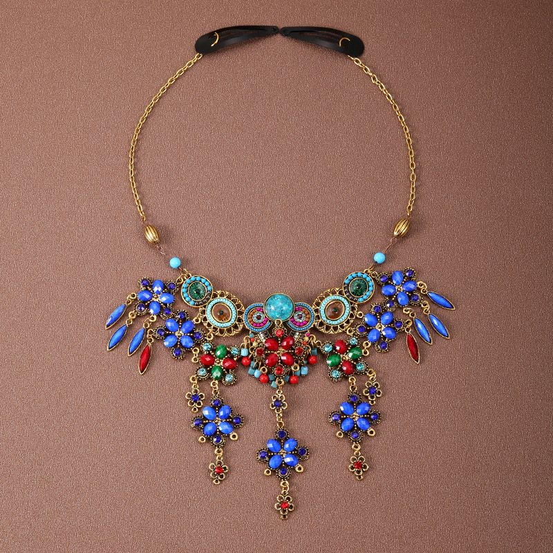 Stirnkette im Stil ausländischer Minderheiten, Kopfkette im tibetischen Stil, böhmische Halskette, Retro-Anzug für Damen, Reisefoto-Kopfbedeckung_voghion.com