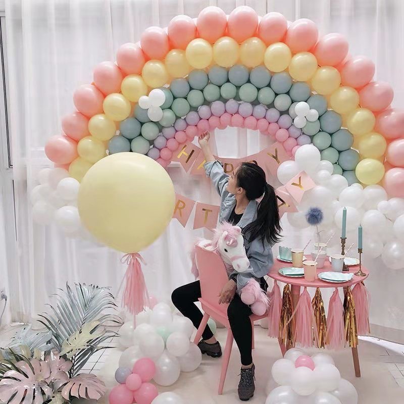 Macaron balloon round thickened cross-border wedding room holiday layout birthday party decoration latex balloon wholesale
