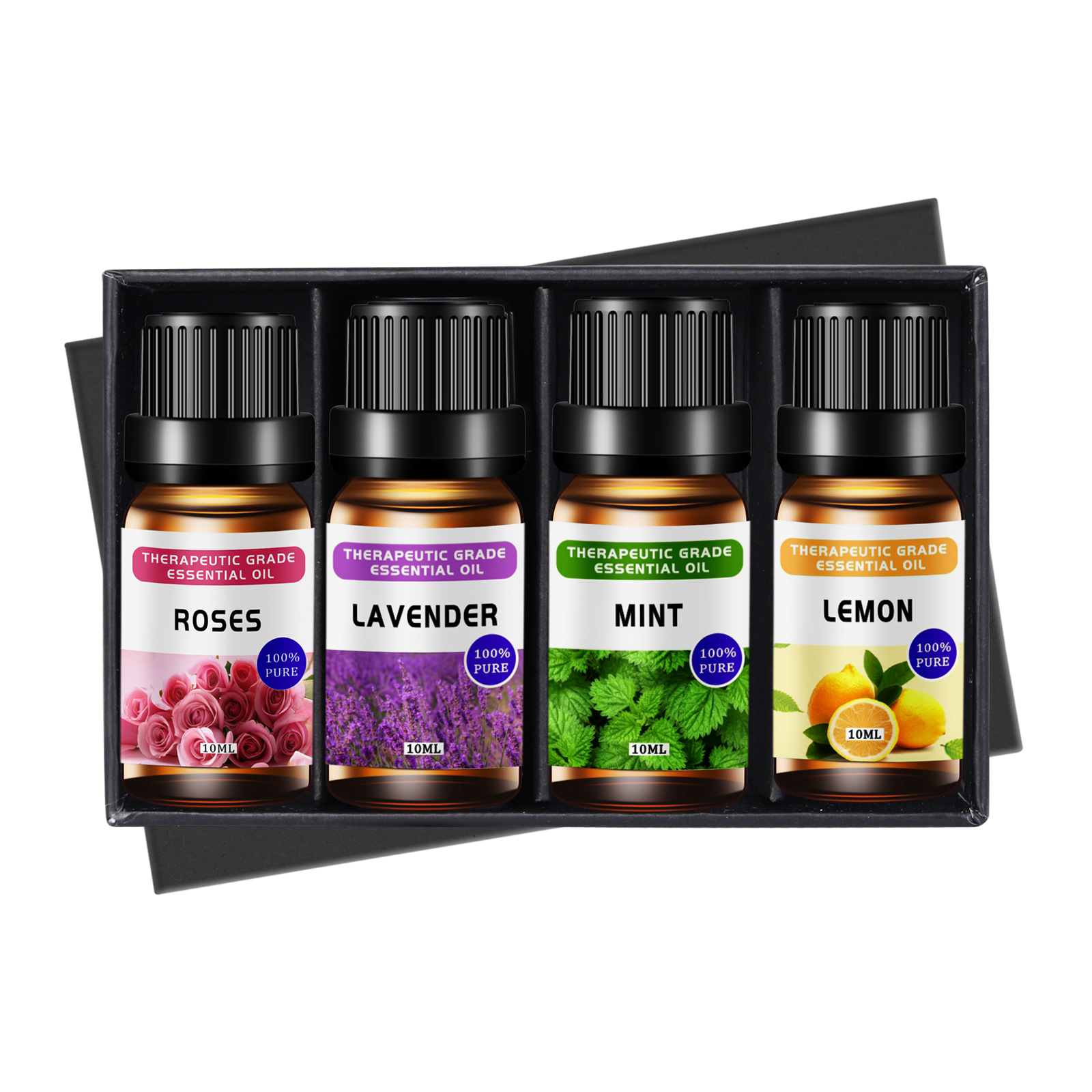 Single aromatherapy essential oil kit 10ml multi-size lavender rose cross-border plant aromatherapy essential oil kit