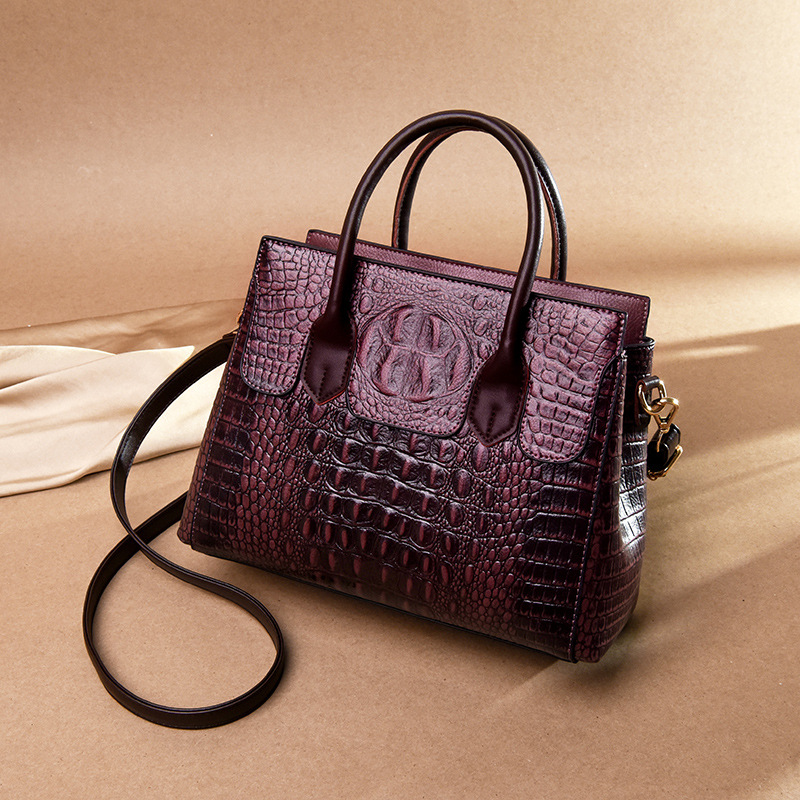 Crocodile Pattern Bag Fashion handbag Tote Bag Crossbody Women's Bag Handbag Big Bag_voghion.com