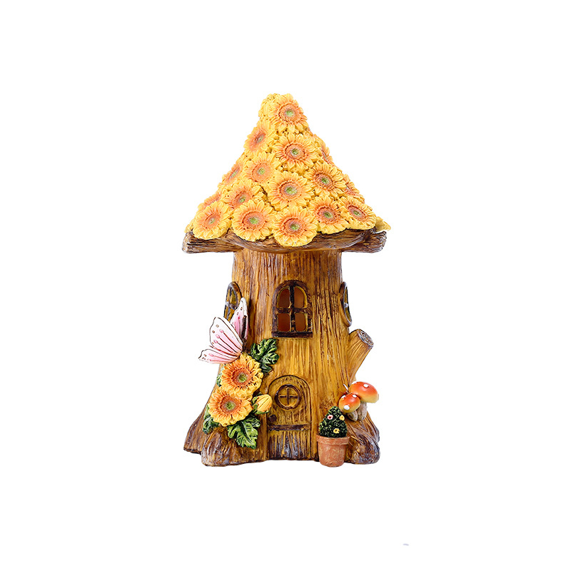 Cross-border Tree House Solar Decorative Lights House Ornaments Outdoor Villa Garden Courtyard Home Balcony Ornaments