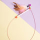 Steel wire feather cat stick cat toy fishing cat stick feather toy elastic cat stick cat pet toy wholesale