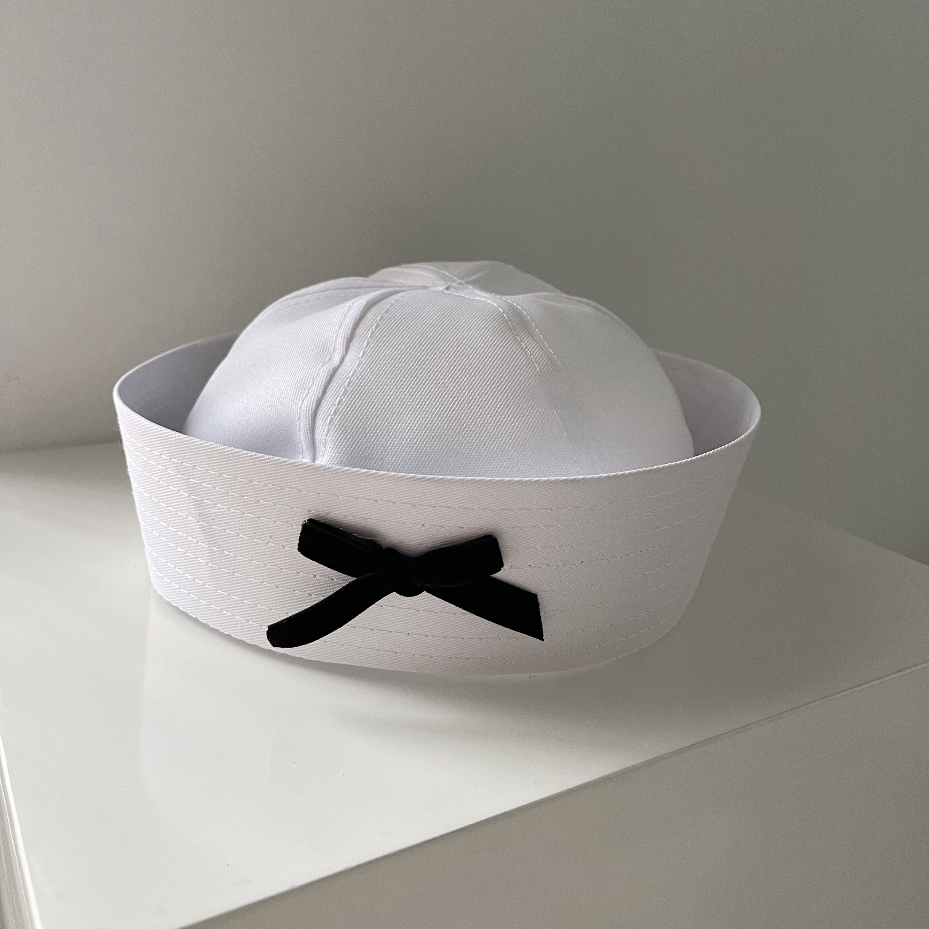 Bowknot Cute Pink Sailor Hat Overturned Hat Korean Style All-match Sweet Girl Summer JK Beret Navy Hat