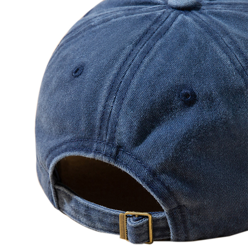 Simply Blessed wide brim sun-proof washed baseball cap embroidered English letter baseball cap distressed peaked cap